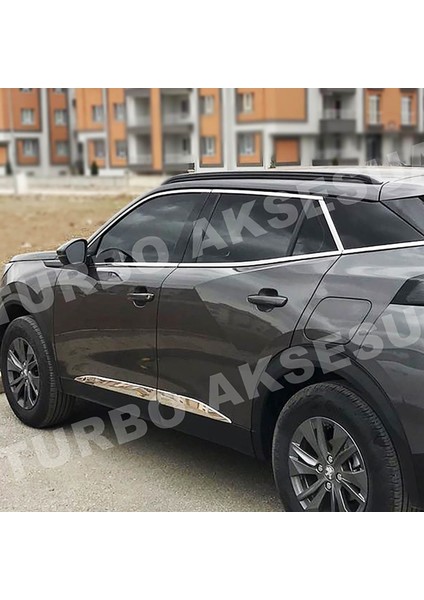 Peugeot 2008 Krom Yan Kapı Çıtası 4 Parça 2019 ve Sonrası