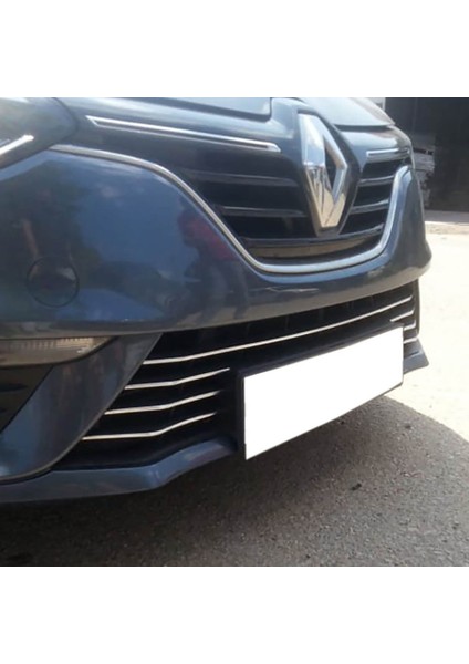 Renault Megane 4 Krom Ön Tampon Alt Çıta 7 Parça 2016-2020 Arası