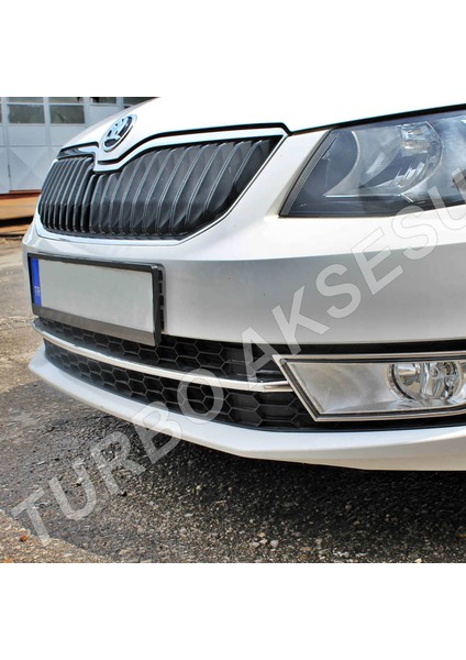 Skoda Octavia 3 A7 Krom Ön Tampon Çıtası 2013-2016 Arası