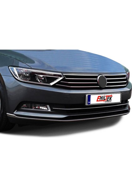 Volkswagen Passat B8 Krom Ön Tampon Çıtası 3 Parça 2015-2019 Arası