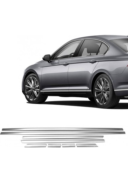 Volkswagen Passat B8 Sw Krom Yan Kapı Alt Çıtası 8 Parça 2015-2019 Arası