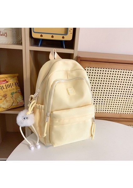 Ortaokul ve Lise Üniversite Öğrencileri Için Şık ve Basit Sırt Çantası Kadın Büyük Kapasiteli Çok Yönlü Sırt Çantası (Yurt Dışından)