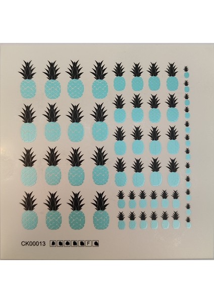 Hologram Turkuaz Yaldız Tırnak Dövmesi, Tırnak Tattoo, Nail Art, Tırnak Sticker