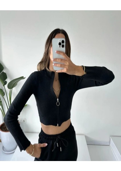 Fermuarlı Crop Body