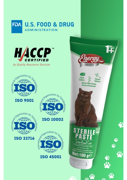 Sterile Paste 100 gr Kısırlaştırılmış Kediler Için Yüksek Içerikli Multivitaminli Malt Macun
