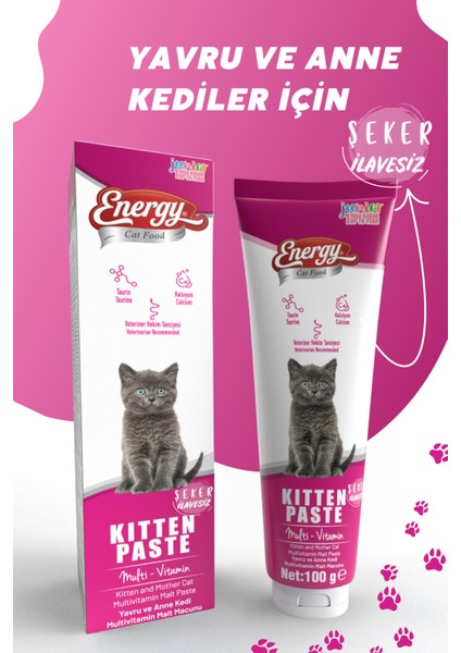 Kitten Paste 100 gr Yavru ve Anne Kediler Için Bagışıklık Sistemi Destekleyici Multivitamin Macunu