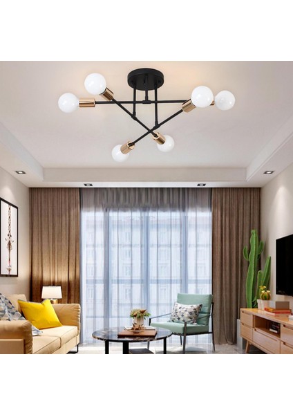 I 6-Işık Retro Dış Modern I Yemek Odası Için Sputnik , Altın 1 (Yurt Dışından) fırsatları