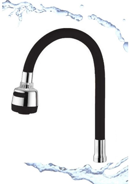 Fonksiyonlu Oynar Başlıklı Siyah Musluk Kubarı