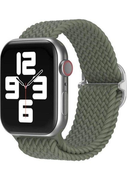 Apple Watch Uyumlu Ultra Solo Loop Hasır Örgü Tokalı Kordon 42 44 45 49MM