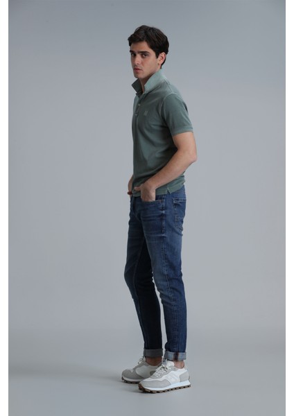 Plus Smart Jean Erkek Pantolon Slim Fit Mavi