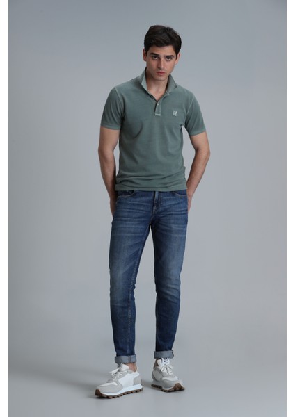 Plus Smart Jean Erkek Pantolon Slim Fit Mavi