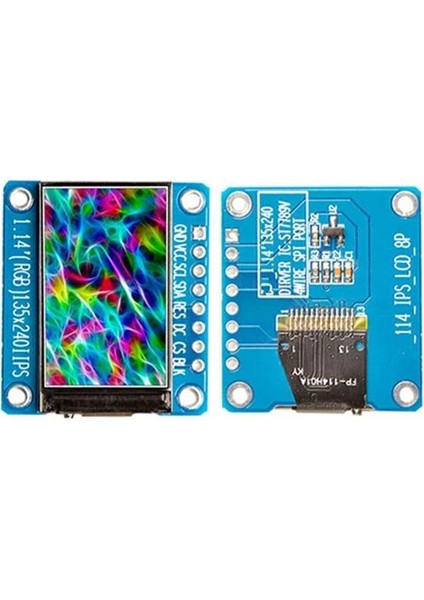 1.14 inch ST7789 Chip 135x240 RGB TFT IPS LCD 8 Pin Ekran Modülü