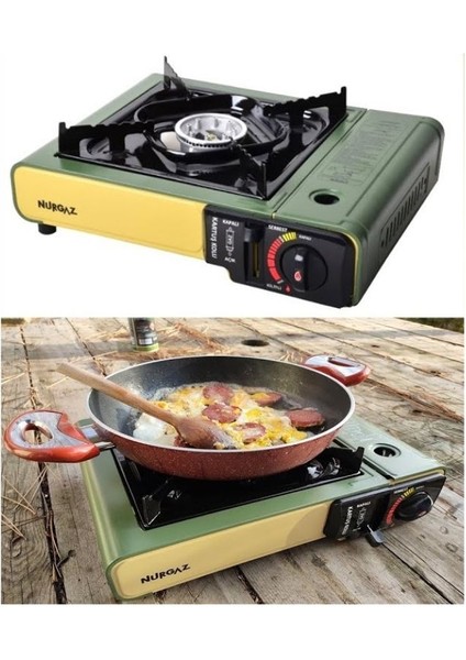 Portatif Ocak Ng 501 + Taşıma Çantası + 5 Adet 220GR Ocak Kartuşu + Izgara Maşası fiyatları