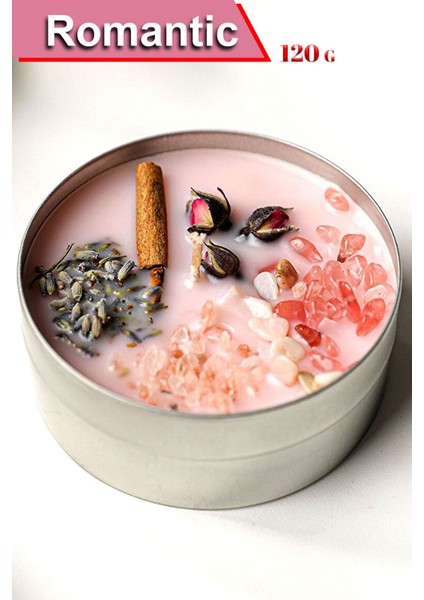 1 Parça Romantic Meditasyon Mumu - Oryantal ve Baharat Notalı Metal Teneke Kutu Astroloji Ritüel At