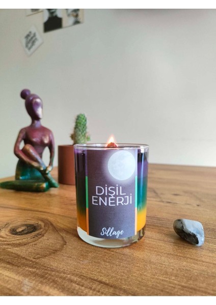 Tekno Trust Mor Dişil Enerji Vegan Mum Ay Taşı ve Dişil Enerji Kokuları ile Doğal Soya Mum Meditasyon Mumu Koku fırsatları