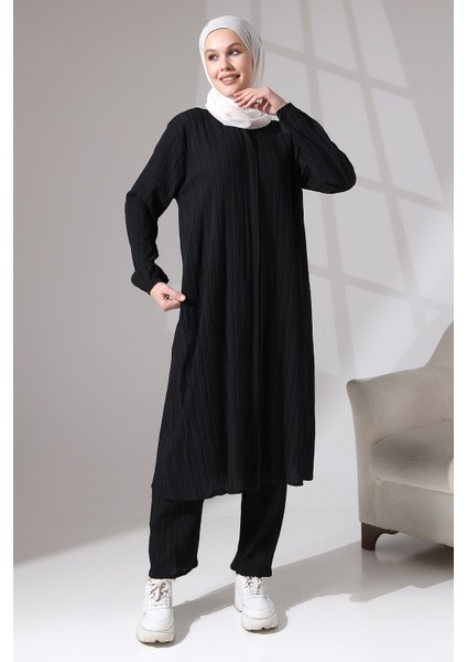 Kadın Bürümcük Kumaş Gizli Fermuarlı Ikili Takım Hac Umre Kıyafeti Siyah fırsatları