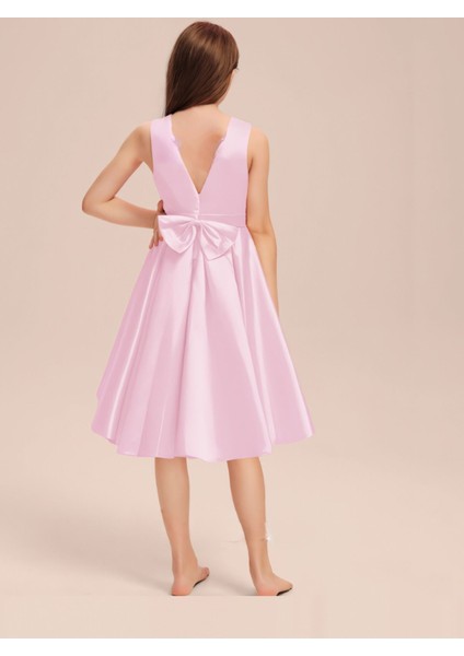 Kız Çocuk Pembe Zarif Kısa Asimetrik Elbise Doğum Günü ve Parti İçin Şık Tasarım fiyatları