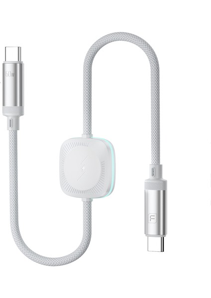 Pd 60W 2-1 Taşınabilir Manyetik Tip C Hızlı Şarj Kablosu Apple Watch 7 6 5 4 3 2se Uyumlu