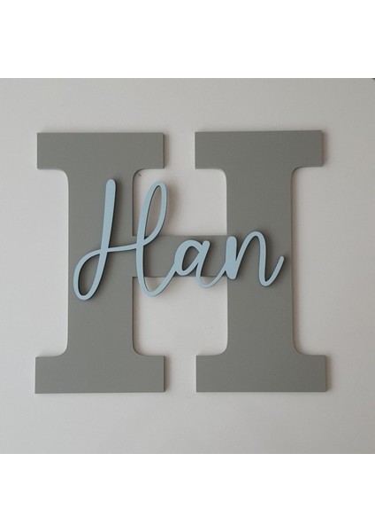 Çocuk ve Bebek Odası Harf Kapı ve Duvar Süsü Pano Isimlik