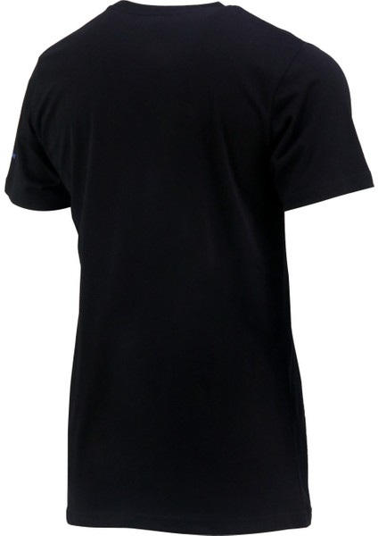 Erkek Bisiklet Yaka Standart Fit Göğüs Baskılı Siyah T-Shirt fırsatları