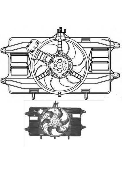 Fan Motoru EV832300 Doblo 1.2 8V (01-) Klimalı 46737732 51738718