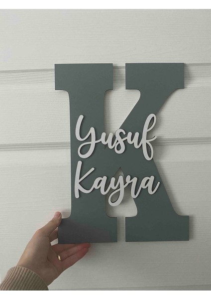 Çocuk ve Bebek Odası Harf Kapı ve Duvar Süsü Pano Isimlik