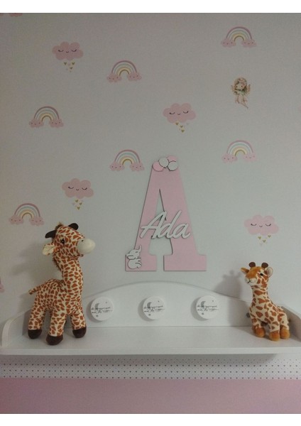 Çocuk ve Bebek Odası Harf Kapı ve Duvar Süsü Pano Isimlik