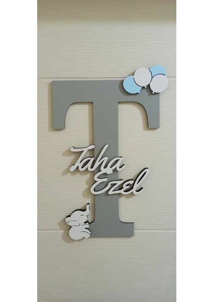 Çocuk ve Bebek Odası Harf Kapı ve Duvar Süsü Pano Isimlik