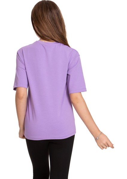 Bisiklet Yaka Regular Fit Suprem Örme Kumaş Kız Çocuk T-Shirt indirimleri