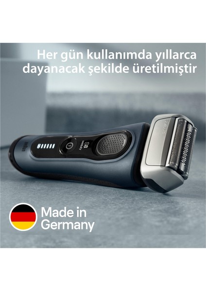 Series 8 Elektrikli Tıraş Makinesi, Şarj Standı, Islak ve Kuru, 8513S, Gri