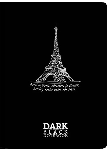 Dark Karton Kapak Siyah Defter A6 Düz 36 Yaprak 2675
