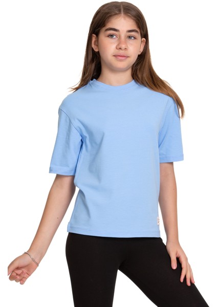 Bisiklet Yaka Regular Fit Suprem Örme Kumaş Kız Çocuk T-Shirt