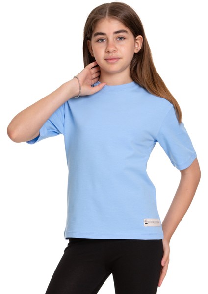 Bisiklet Yaka Regular Fit Suprem Örme Kumaş Kız Çocuk T-Shirt