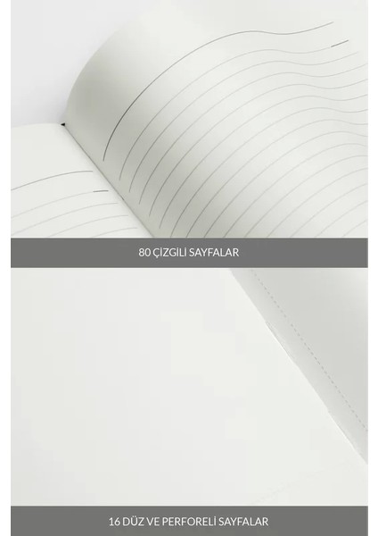 Viilea A5 Premium Pvc A5 Kaydırıcı Çanta pvc A6 Yapıştırıcı Cep Defter 14 x 21 cm 96 Sayfa Kahverengi