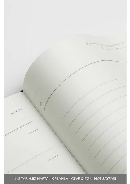 Unelma A5 Tarihsiz Planlayıcı Premium Defter 14 x 21 cm 160 Yaprak Açık Gri