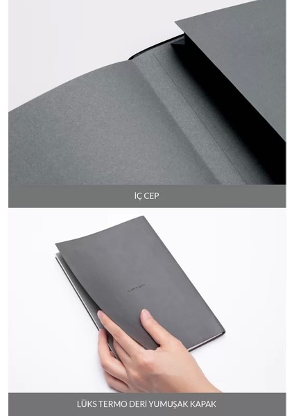 Unelma A5 Tarihsiz Planlayıcı Premium Defter 14 x 21 cm 160 Yaprak Açık Gri