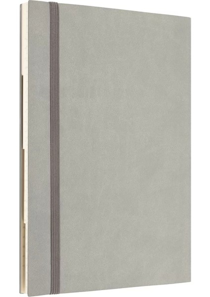 Tavoite A5 Tarihsiz Planlayıcı Kumaş Sert Kapak Defter 14 x 21 cm 256 Yaprak Açık Gri