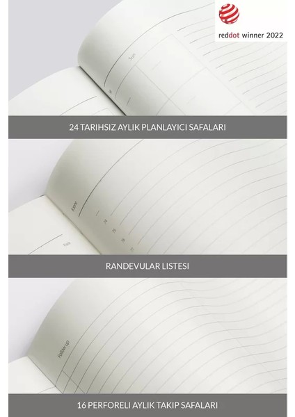 Koppi B5 Tarihsiz Planlayıcı Toplantı Organizatörü Defter 18 x 23 cm 128 Yaprak Koyu Gri fırsatları