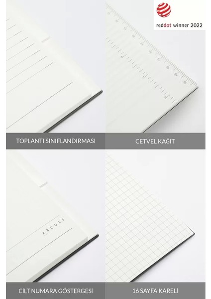 Koppi B5 Tarihsiz Planlayıcı Toplantı Organizatörü Defter 18 x 23 cm 128 Yaprak Koyu Gri indirimleri