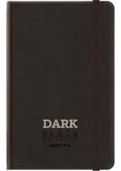 Dark Deri Kapak Siyah Defter 13 x 21 Düz 64 Yaprak 2788