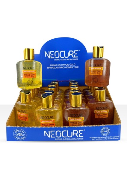 Neocure Işıltılı Bronzluk Havuç Özlü Güneş Yağı 100 ml + Kakao Özlü Güneş Yağı 100 ml