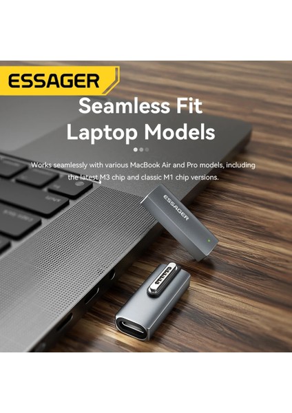 Macbook Laptop Magsafe 3 Manyetik Adaptör 140W CE/FC/ROHS Lisanslı Type-C Pd Son Nesil Teknoloji Hızlı Şarj Adaptörü