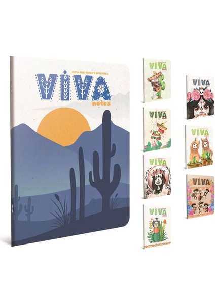 Viva Notes Karton Kapak Defter A4 Kareli 40 Yaprak 4589