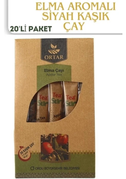 Ordu Organik Pazar Elma Aromalı Siyah Kaşık Çay 20LI Paket