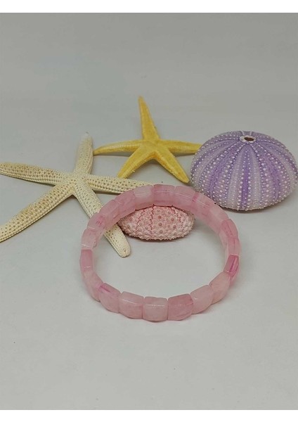 Pembe Kuvars Taşı Unisex Bileklik