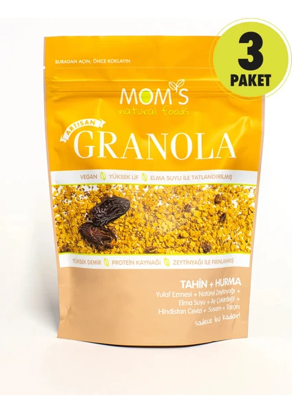 Mom's Natural Foods 3'lü Tahin & Hurma Granola