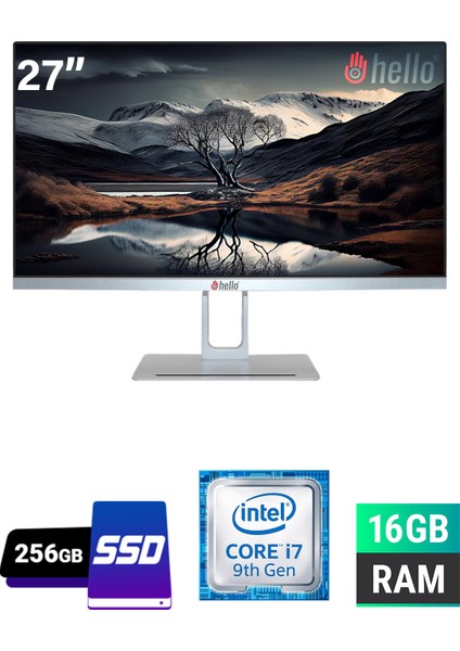 All In One Bilgisayar 24 Inç I7 16GB Ram 256GB SSD Ev Iş Ofis Bilgisayarı HL24H110D3I7