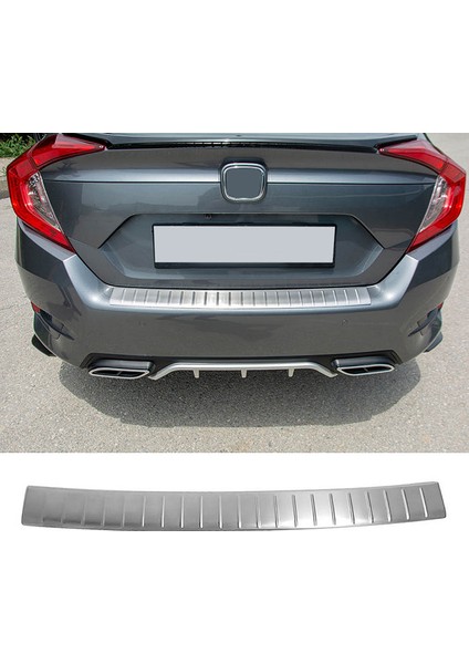 Honda Civic Fc5 Krom Arka Tampon Eşiği 2016-2021 Arası (Taşlı - Mat)