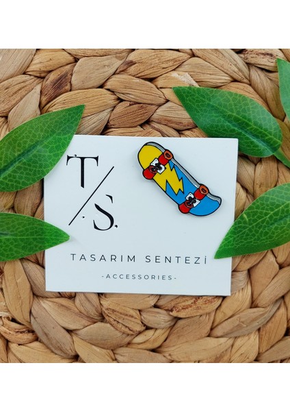 Rozet Metal Broş Yaka Okul Çantası Kıyafet Şapka Takı Aksesuar Kaykay Kayak Skateboard Klips Rosette