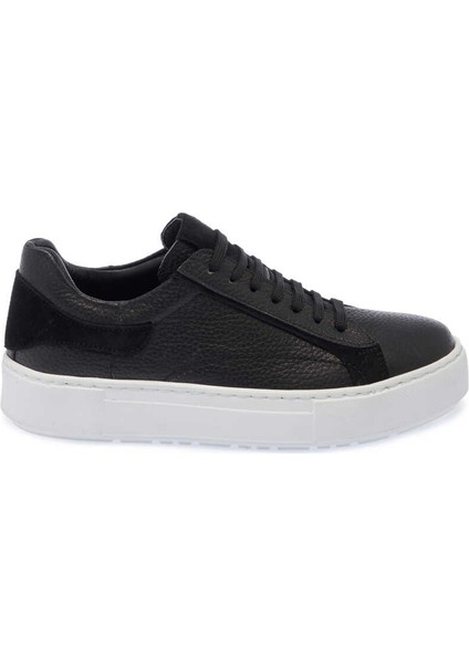 Siyah Hakiki Deri Kadın Sneaker - K24I1AY67101-A41